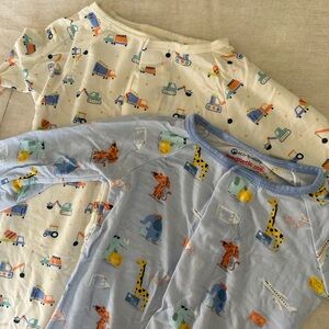 Magnetic Me Convertible Coverall Pajama Set - Travel and Construction Prints